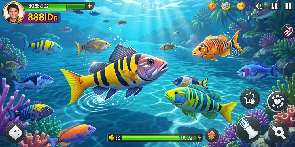 Gameplay seru Tembak Ikan di 888IDR dengan grafis menakjubkan.
