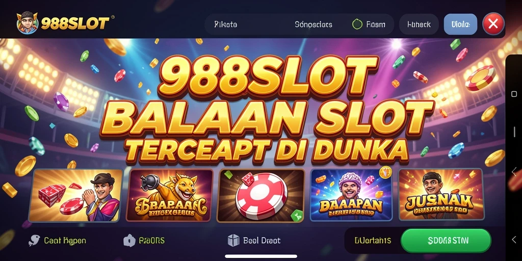 Tampilan balapan menegangkan di 988SLOT dengan slot interaktif.