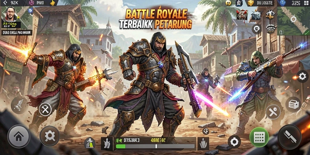 Tampilan gameplay seru di arena Battle Royale 9ZK.