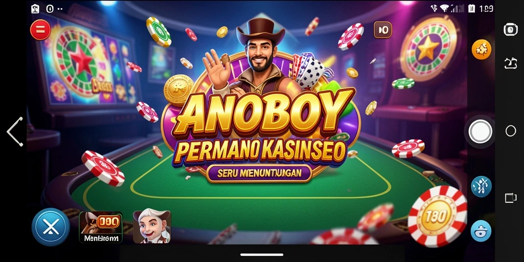 Tangkapan layar utama ANOBOY menampilkan suasana permainan Kasino yang mendebarkan.