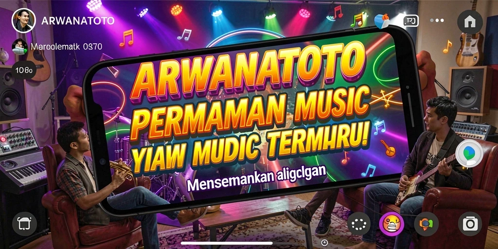 Tangkapan layar gameplay ARWANATOTO yang menampilkan pengalaman musik interaktif.