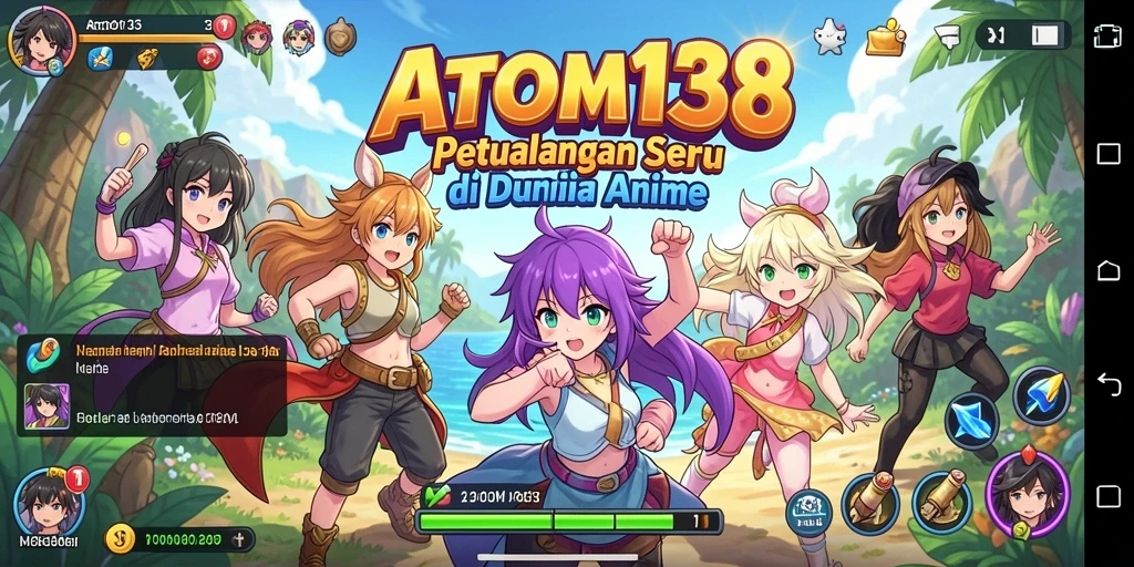 Tampilan gameplay seru dari ATOM138 dengan karakter Anime yang menawan.
