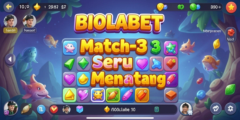 Tangkapan layar gameplay BIOLABET yang penuh warna dan menantang.