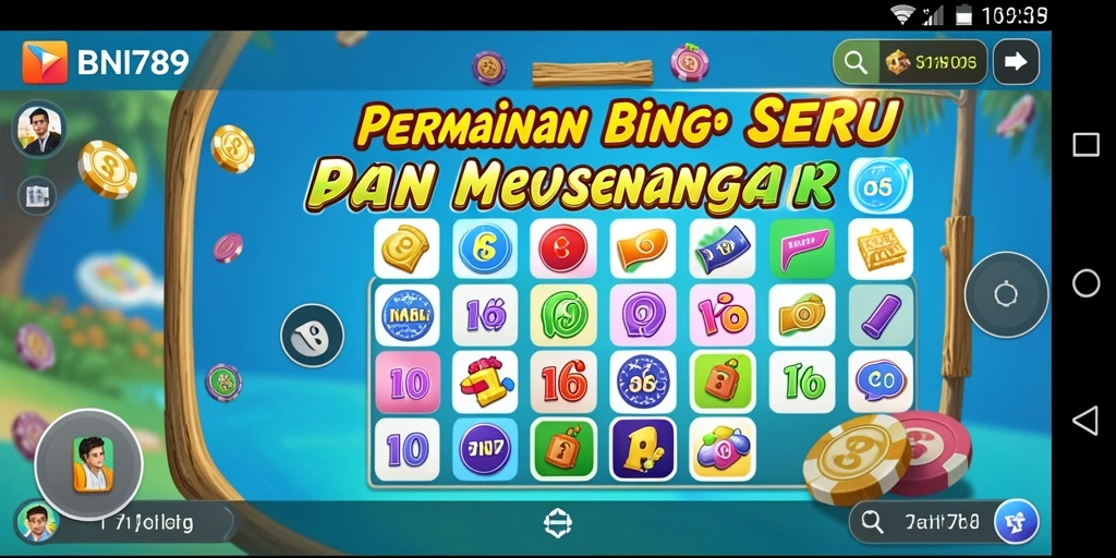 Tangkapan layar gameplay BNI789 menampilkan momen seru saat bermain Bingo.