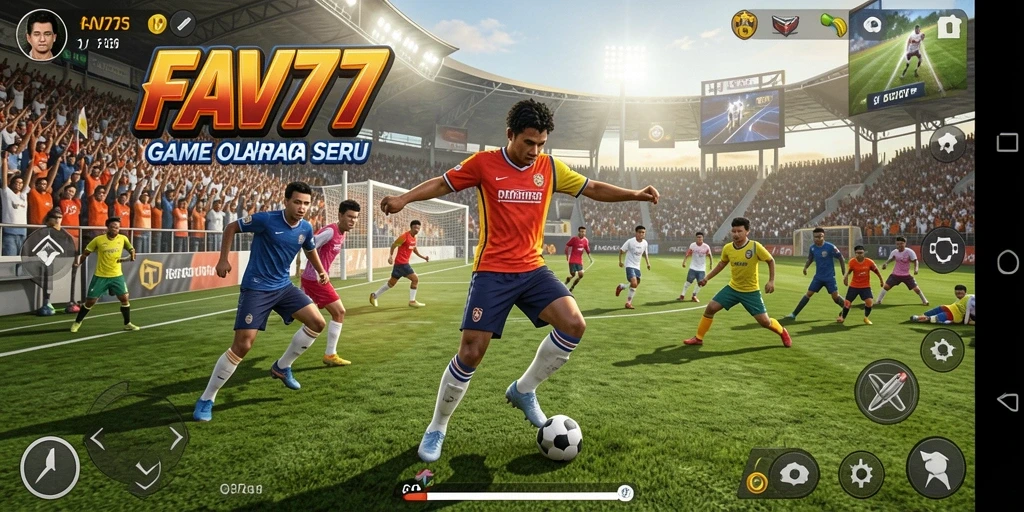 Tampilan gameplay FAV77 dengan aksi olahraga yang seru.