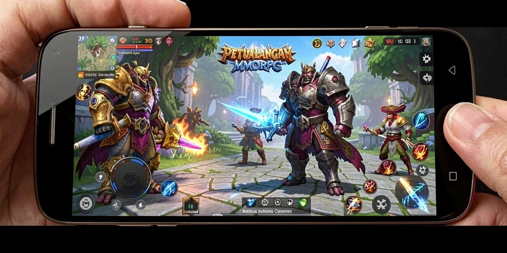 Tampilan seru gameplay H03 dalam dunia MMORPG yang menawan.