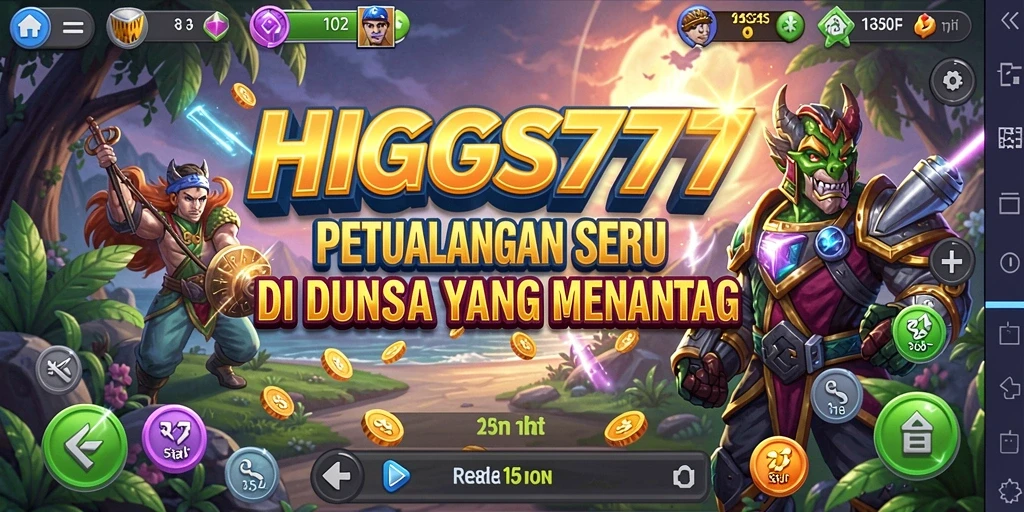 Screenshot menunjukkan gameplay petualangan HIGGS777 yang mendebarkan.
