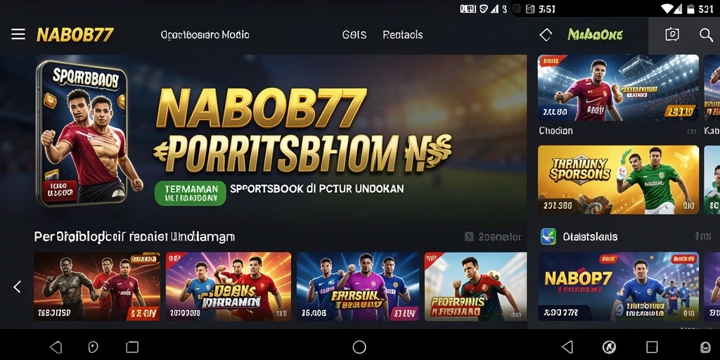 Tampilan permainan taruhan pada aplikasi NABOB77 yang menarik.