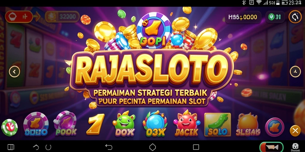 Tampilan menarik dari gameplay strategi RAJASLOTO.