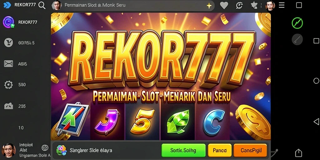 Tampilan gameplay <strong>REKOR777</strong> yang mengasyikkan dengan efek visual menawan.