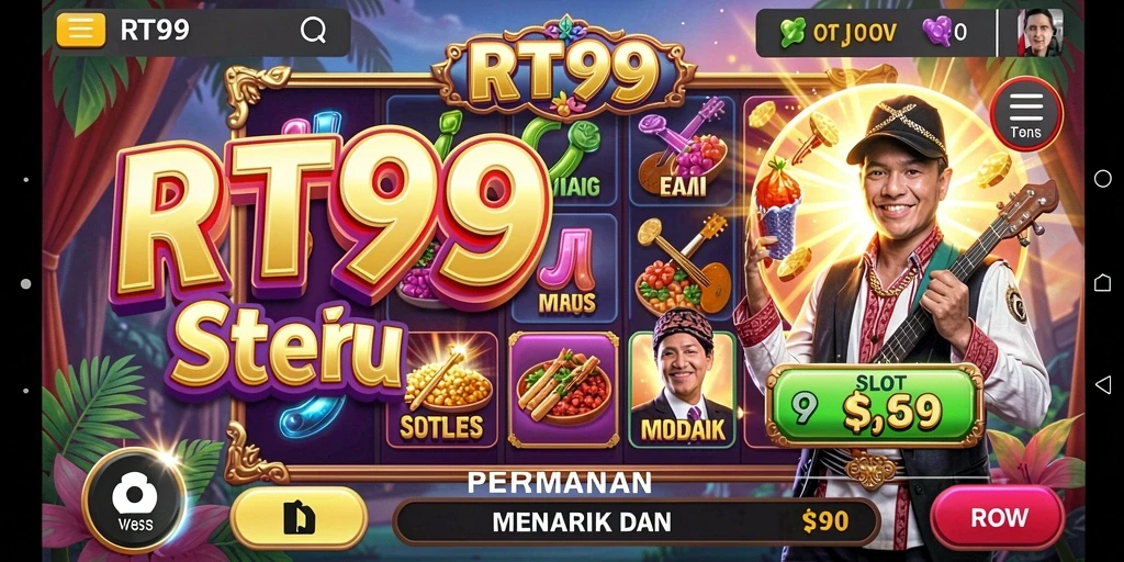 Tangkapan layar RT99 yang menampilkan pengalaman gameplay Slot yang seru.