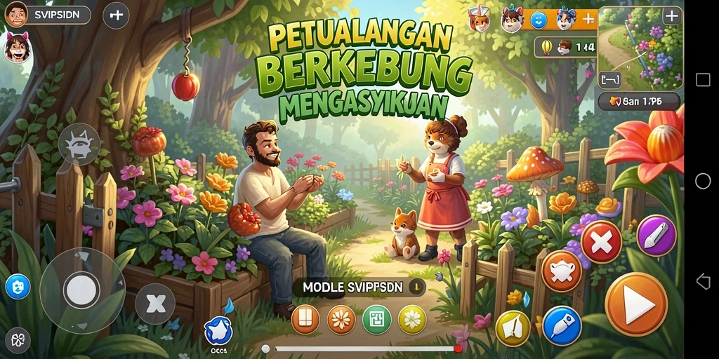 Screenshot SVIPSIDN menampilkan aktivitas berkebun yang menyenangkan.