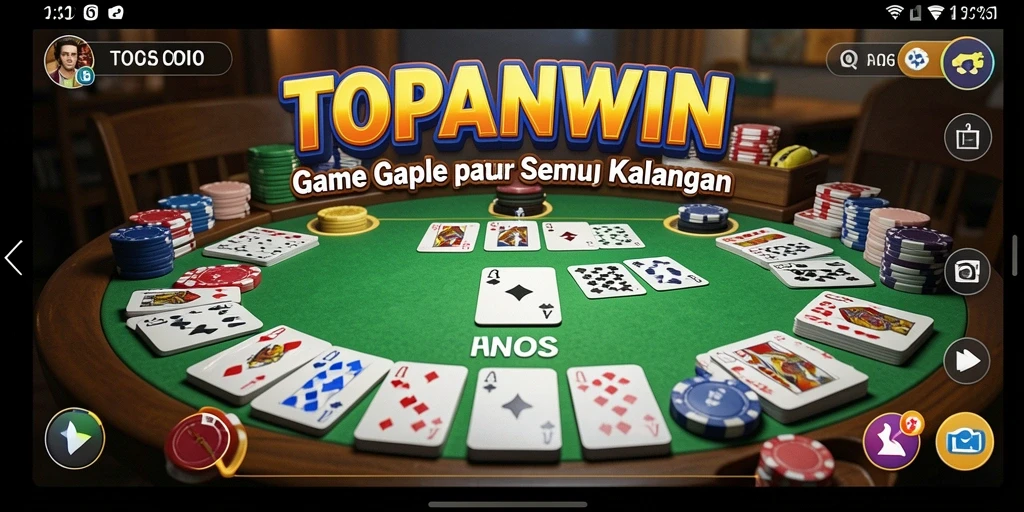Tangkapan layar gameplay Gaple yang menarik di TOPANWIN.